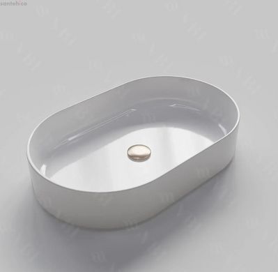 Раковина накладная VBI Verona 60 см белый глянцевый VBI-011301