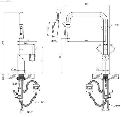 Змішувачі для кухні Kroner Element 296569B-0101 хром CV035986