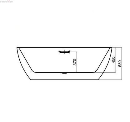 Ванна акрилова окремостояча Dusel 170x80 белая DU108