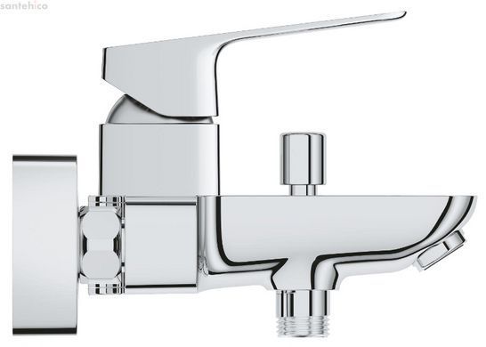 Змішувач для ванни Grohe Cubeo хром 1018140000 з душовим гарнітуром