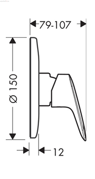 Hansgrohe Набор скрытого монтажа с белой гигиенической лейкой (71666000+27454000+32127000) 3А151218