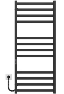 Рушникосушка електрична Deffi Avast 500x1200 чорний матовий B.AV.120.50.12.E.B.L.2 ліва