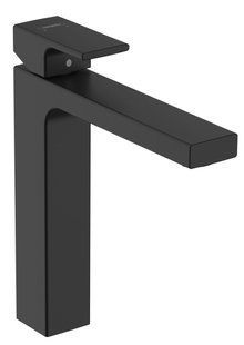 Смеситель для умывальника Hansgrohe Vernis Shape черный матовый 71562670 с донным клапаном