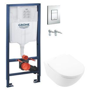 Інсталяція Grohe Rapid SL 38772001 3 в 1 + Унітаз підвісний Villeroy&Boch Subway 3.0 4670T901 з сидінням Soft Close