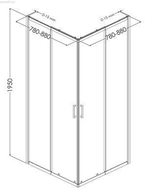 Душевая кабина Eger Vi'z 85x85 (Профиль - белый, стекло - Zuzmara) 599-055WZ/1
