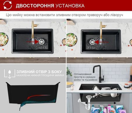 Кухонна мийка Fabiano Classic антрацит 8221.401.1704
