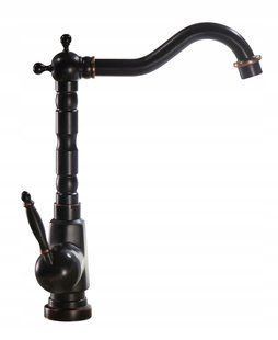 Змішувач для раковини (умивальника) REA BONA OLD BLACK чорний високий REA-B0183