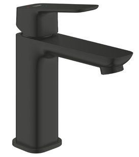 Змішувач для раковини Grohe Cubeo чорний матовий 1017572430 з донним клапаном