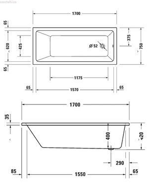Ванна акрилова Duravit No.1 170х75 700490000000000