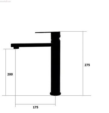 Смеситель для раковины Fabiano Alvi 30202 Graphite pvd-графит 8231.401.1589