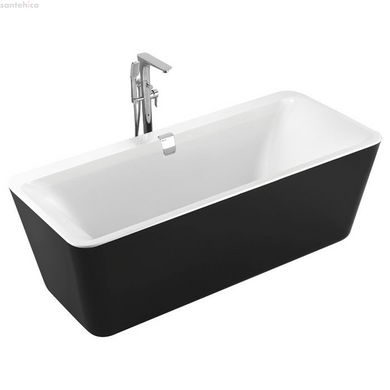 Ванна акрилова VOLLE 180x80 чорно-біла (12-22-110 black)