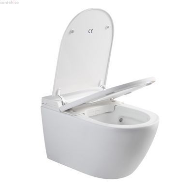 Инсталляция Geberit Duofix 458.103.00.1 с клавишей Delta50 черный матовый + Унитаз подвесной Koer TB-0101 Smart KR6117 с электронным управлением