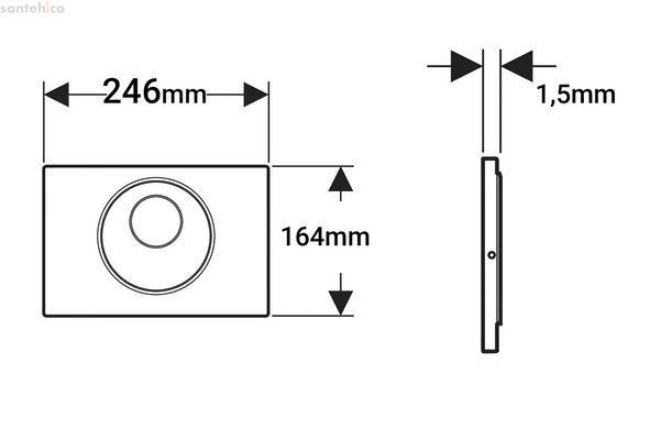 Клавіша змиву електронна Geberit Sigma10 хром матовий 115.856.SN.6