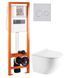 Инсталляция Qtap Nest UNI QT0233M370 с клавишей хром глянцевый + Унитаз подвесной Koller Pool Round 3.0 RN-0520-RQ3 с сиденьем Soft Close