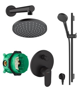 Набір прихованого монтажу Hansgrohe EcoSmart 200 Vernis Blend 6 в 1, Matt Black 20230002