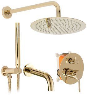 Душовий гарнітур REA LUNGO L.GOLD + BOX (кран для ванни) золото REA-P4125