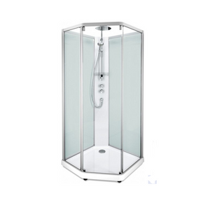Душевая кабина IDO Showerama 10-5 Comfort 558.486.00.1 100х100 профиль хром, прозрачное и матовое стекло, с поддоном