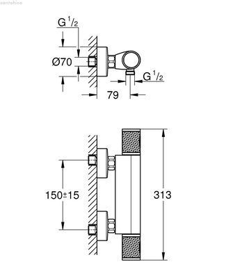 Термостат для душу Grohe QuickFix Precision Feel 34790000