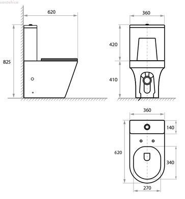 Унитаз напольный Koller Pool Grace Smart 0569550119 с бачком и сиденьем Soft Close