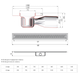 Aco ShowerDrain C-line 408723, с фланцем низкий сифон, 785 мм