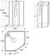 Душова кабіна IDO Showerama 10-5 Comfort 558.486.00.1 100х100 профіль хром, прозоре та матове скло, з піддоном