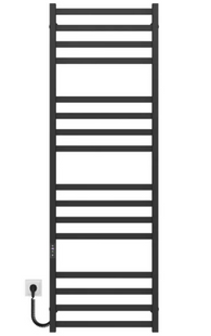 Рушникосушка електрична Deffi Avast 600x1600 чорна матова B.AV.160.60.16.E.B.L.2 ліва
