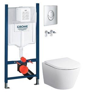 Инсталляция Grohe Rapid SL 38721001 3 в 1 + Унитаз подвесной Am.Pm Sense C741701SC с сиденьям Soft Close