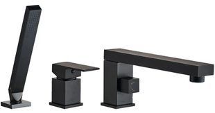 Змішувач для ванни REA GLEN BLACK чорний трикомпонентний REA-B6630