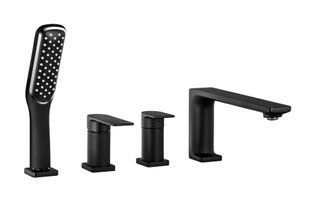 Змішувач для ванни Corsan TRINO BLACK MATT чорний на борт ванни CMB7142BL
