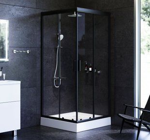 Душевое ограждение Square Slide 90x90 см, без поддона AM.PM W90UG-403-090BT Gem