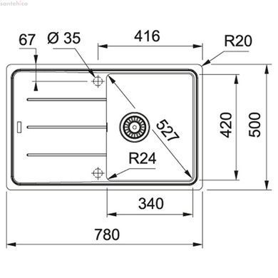 КУХОННА МИЙКА FRANKE BASIS BFG 611-78 ЧОРНИЙ МАТОВИЙ 114.0667.446
