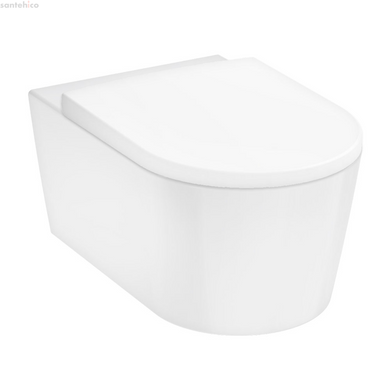 Инсталляция Hansgrohe iFrame Universal 01022180 с клавишей Original Q черный матовый + Унитаз подвесной Hansgrohe EluPura S AquaFall Flush 60193450 с сиденьям Soft Close