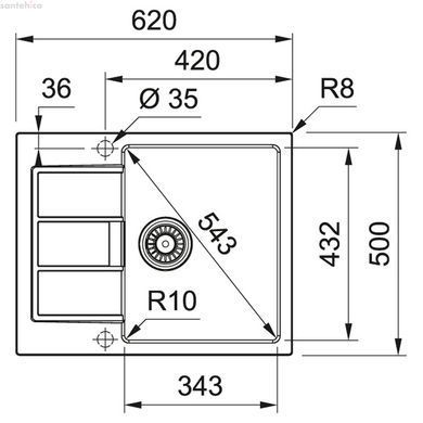 КУХОННА МИЙКА FRANKE SIRIUS S2D 611-62 СІРИЙ 143.0627.383
