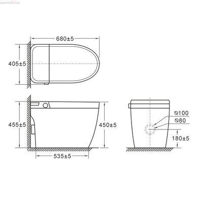 Инсталляция Geberit Duofix 458.103.00.1 + Унитаз напольный Koer TB-0202 Smart KR6072 с электронным управлением