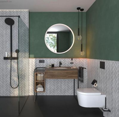 Инсталляция Hansgrohe iFrame Universal 01022180 с клавишей Original Q черный матовый + Унитаз подвесной Hansgrohe EluPura S AquaFall Flush 60193450 с сиденьям Soft Close