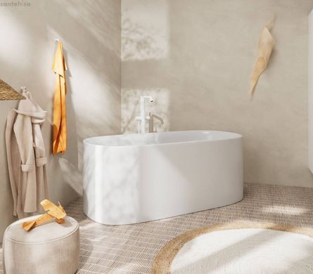 Смеситель для ванны напольный Hansgrohe Tecturis S белый матовый 73440700